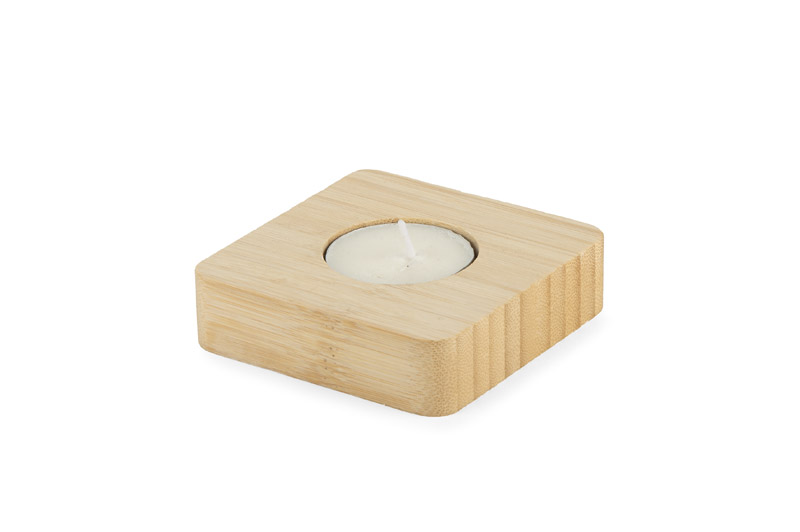 Bamboo candle holder with tealight LUMOS